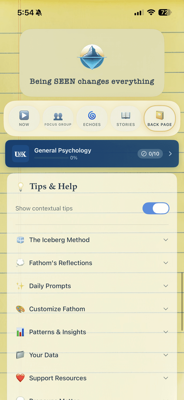 Back Page - Tips & Help