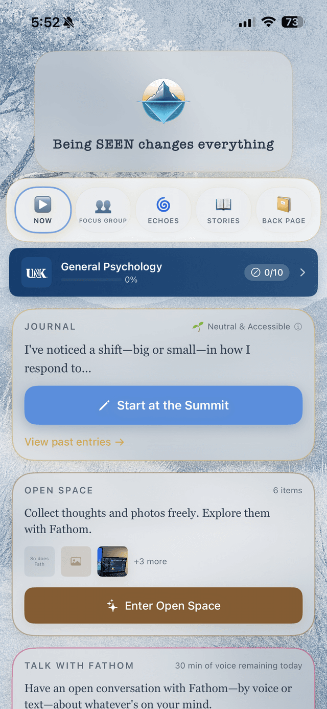 Now Tab - Journal and Open Space